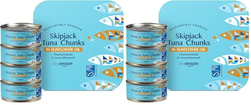 by Amazon MSC Skipjack Tuna Ch...flower Oil, 4x145g (Pack of 2) - down 15.16% (£0.94) to £5.26 from £6.20