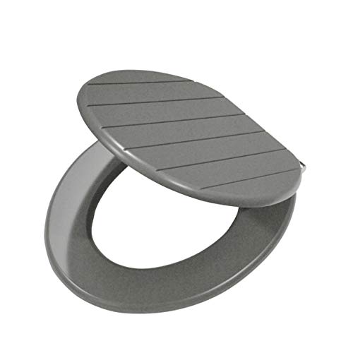 Tiger 252691146 Toilet Seat, MDF, Grey, 37.5 x 5 x 43 cm - down 58.36% (£52.41) to £37.39 from £89.80