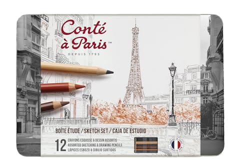 Conté à Paris Studio Sketching...s, White, 12 Count (Pack of 1) - down 15.80% (£2.04) to £10.87 from £12.91