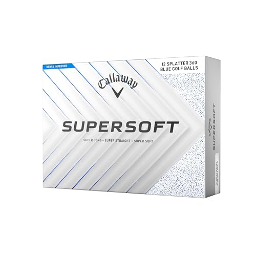 Callaway Golf Supersoft Golf Ball 2025, Blue Splatter - down 46.84% (£17.33) to £19.67 from £37.00