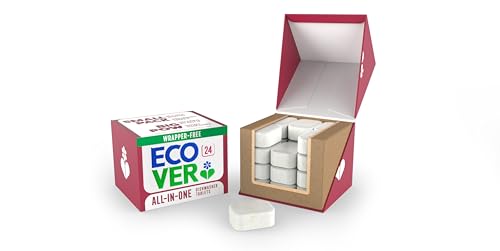 Ecover All-in-One Dishwasher T...s Scent, Pack of 1, 24 Tablets - down 19.97% (£1.27) to £5.09 from £6.36