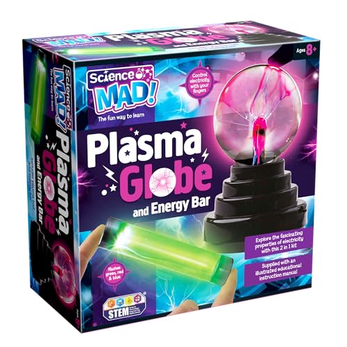 Science Mad 2 in 1 Plasma Glob...Tesla Light Energy Bar Toy, 8+ - down 33.29% (£4.99) to £10.00 from £14.99