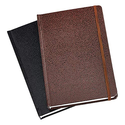Amazon Basics Shagreen Journal, 2-Pack, Black/Brown - down 18.21% (£1.16) to £5.21 from £6.37