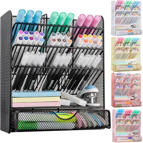 Spacrea Metal Pen Organizer, P...ol, Home, Art Supplies (Black) - down 31.01% (£5.03) to £11.19 from £16.22