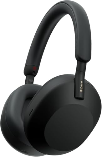 Sony WH-1000XM5 Wireless Over-Ear Headphones, Premium Active Noise Cancelling with personalized Spatial Audio, Up to 30hr Battery Life, Bluetooth Headphones, Black