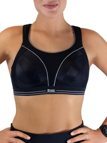 Champion Womens Shock Absorber S5044 Ultimate Run Bras, Black, 34DD UK