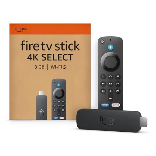 Certified Refurbished Amazon Fire TV Stick 4K Select (newest gen), start streaming in 4K, hundreds of thousands of films and TV episodes, and free & live TV