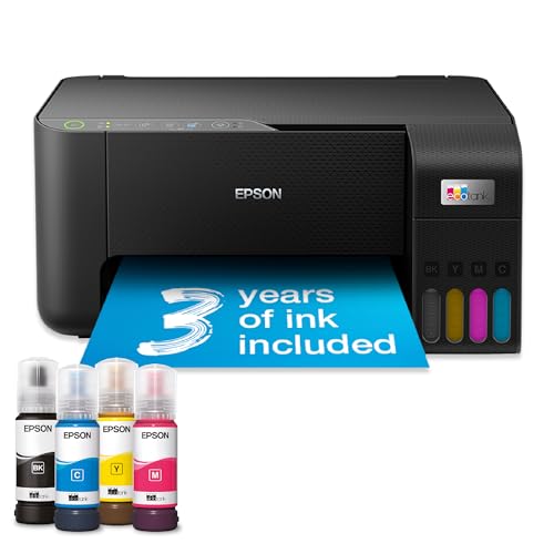 Epson EcoTank ET-2860 Ink Tank Printer | Busy Home Use | Wireless | A4 | Print, Copy, Scan | Includes up to 3 Years of Ink