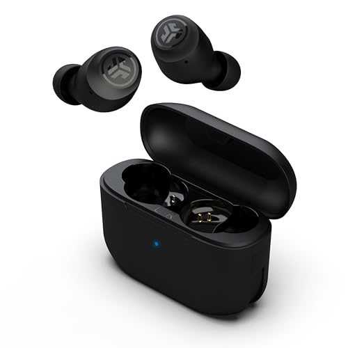JLab Go Air Pop+ True Wireless Earbuds, In Ear Headphones, Bluetooth Earphones, 35H Playtime Ear Buds, Bluetooth Earbuds with Microphone, USB-C Charging Case, Dual Connect, EQ3 Sound, Midnight Black