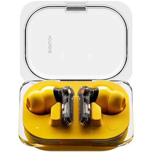 Nothing Ear (a) wireless ear buds with Active Noise Cancelling, Bass Enhance Algorithm and up to 42.5 hours of listening time - Yellow