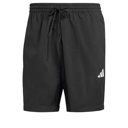 adidas Men's Essentials Small Logo Chelsea Shorts, Black/White, L
