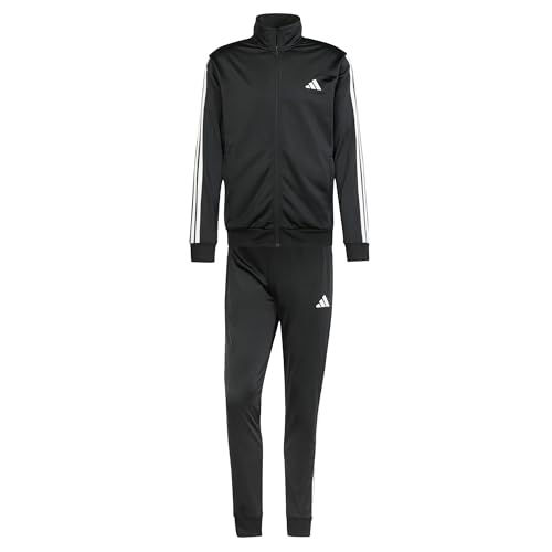 adidas Men's Sportswear Basic 3 Stripes Tricot Track Suit, Black, XL