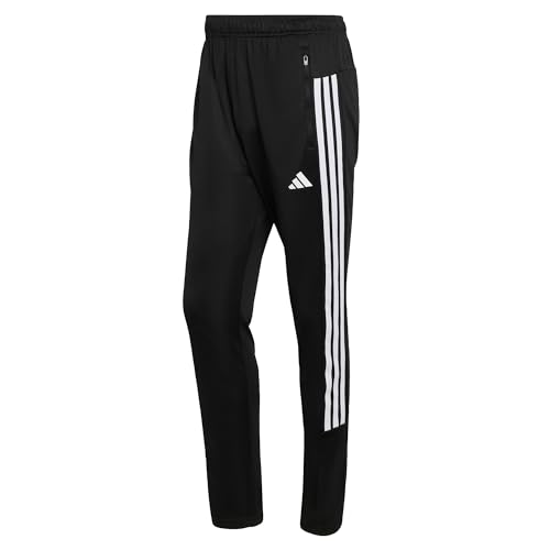 adidas Men's Workout Essentials All-Set 3-Stripes Knit Pants, black/white, L