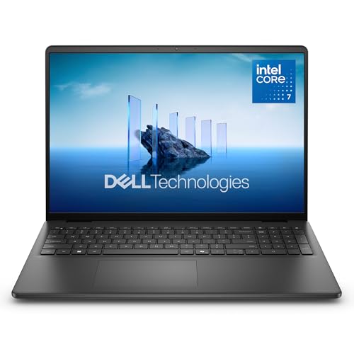 Dell 16 Laptop DC16250-16 FHD+ (1920x1200) Display, Intel Core 7 Series 1, Intel UHD Graphics, 16GB DDR5 RAM, 1TB SSD, Windows 11 Home, Fingerprint Reader, Backlit UK Keyboard – Carbon Black