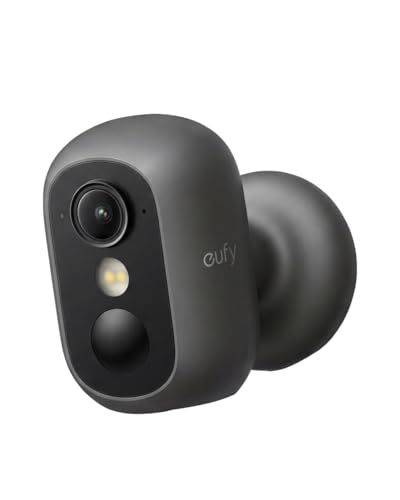 eufy Security Camera Outdoor Wireless, eufyCam C35,cameras house security, Magnetic Mount, Colour Night Vision, Subscription-Free On-Device Storage, IP67, Supports Solar Panel, Black