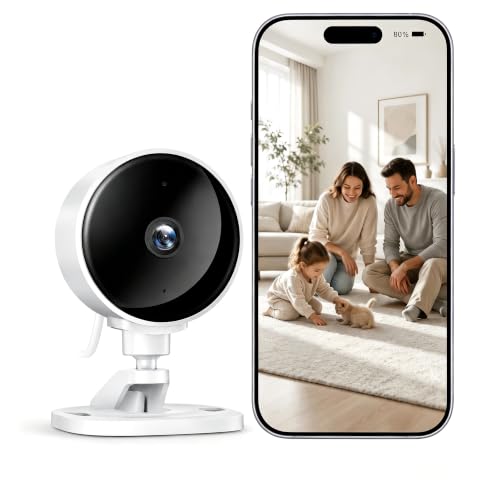 WOLFANG 1080P Indoor Camera, Pet/Baby Camera, Windows/Cat Camera For Home