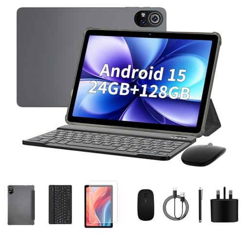 PRITOM 10 inch Tablet with Keyboard Mouse Pen Case,Android Tablet
