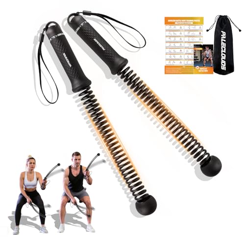 Ropeless Battle Rope, Upgrade Weighted Cordless Battle Ropes with Training Poster & Storage Bag, Portable Silent Home Workout Equipment with Non-Slip Handle for Full Body Toning, HIIT & Cardio(1.46Kg)