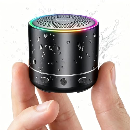 Bluetooth Speaker, Mini Speakers Wireless Bluetooth 5.4 Built-in Microphone, Loud HD Stereo Sound, 2026 IP68 Waterproof Speaker with 7 Modes RGB Lights, Small Speaker For Outdoor, Travel, Home, Gifts