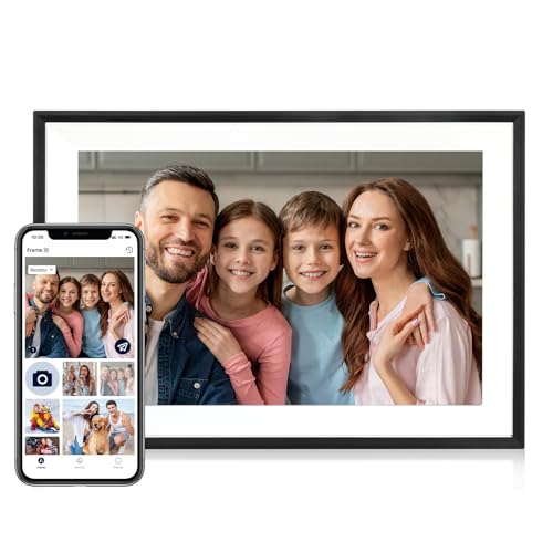 Linkdaze Digital Photo Frame WiFi, 10.1 Inch Digital Picture Frame, 1280 * 800 HD IPS Touch Screen, Auto-Rotate, 32GB Memory, Easy and Instant Sharing Electronic PhotoFrame from Multi-User via AiMOR