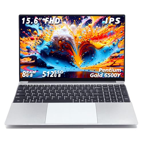 IJKKJI Laptop Computers,15.6" IPS 1080P Screen,6500Y Processor 3.4Ghz(Beat n5095) 8GB RAM 512GB SSD, Laptops with Fingerprint Recognition Backlit Keyboard,WiFi, USB C(Data), Webcam, HDMI