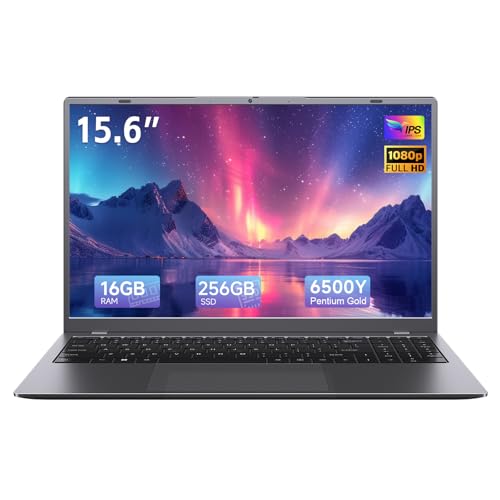 BLUEING 15.6 Inch FHD Laptop, 16GB RAM 256GB SSD, Celeron 6500Y Processor (Up to 3.4GHz), with Fingerprint Recognition,WiFi,USB 3.0, Webcam, Type-C, Ultral Light Laptop for Students and Business