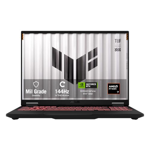 ASUS TUF Gaming A16 FA608PP Gaming Laptop | 16.0" WUXGA 144Hz Screen | AMD Ryzen 9-8940HX | NVIDIA GeForce RTX 5070 | 16GB RAM | 1TB PCIe SSD | Windows 11