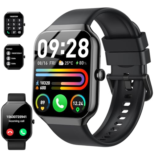 Motast Smart Watch for Men Women, 1.96” HD Fitness Watch with Answer/Make Call, IP68 Waterproof Fitness Tracker with Heart Rate Sleep Monitor, Step Counter, 110+ Sport Modes Smartwatch for Android iOS