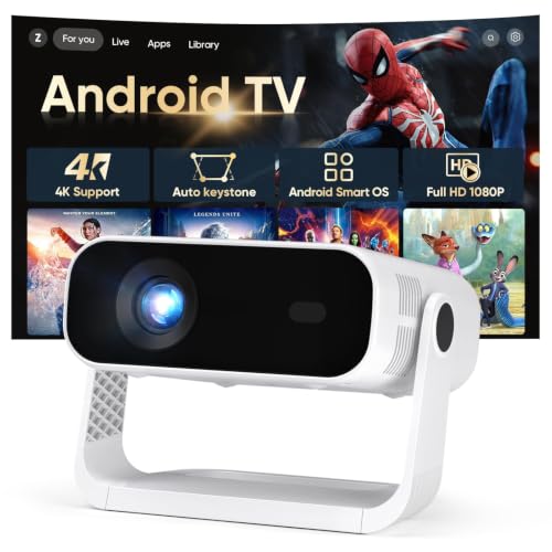 2026 New Smart Projector Built-in Apps Android 14 Native 1080P 4K Supported