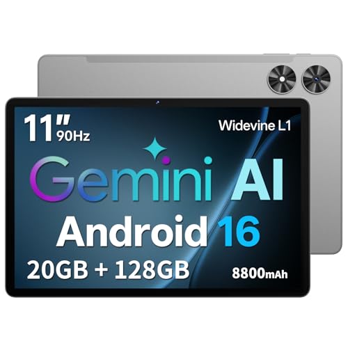 SVITOO Android 16 Tablet, 11 Inch Tablet with Gemini AI, Android Tablet with 20GB RAM 128GB ROM, Unisoc T7250 Octa-Core, 90Hz Display, 8800mAh Battery, WiFi Tablet, 1 Year Warranty