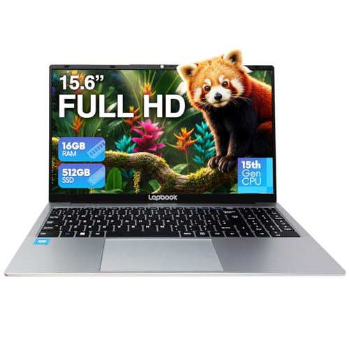 15.6" Full HD Windows 11 Laptop (May 2026 Release) - 15th Gen CPU, 16GB RAM 512GB M.2 SSD, Windows 11 Home, Dual-Band WiFi, Integrated Webcam - S15 N6 Quad-Core, 15 Inch Lightweight Laptop