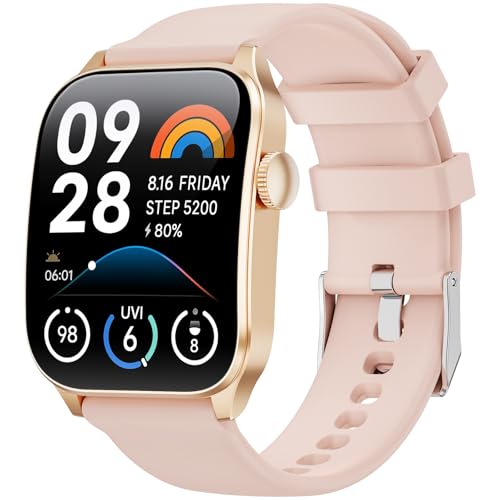 Smart Watches for Women, Answer/Make Calls, 1.91" HD Curved Screen Smartwatch with Heart Rate/Sleep Monitor, Step Counter, 100+ Sports Activity Trackers, IP67 Waterproof Fitness Watch for Android iOS