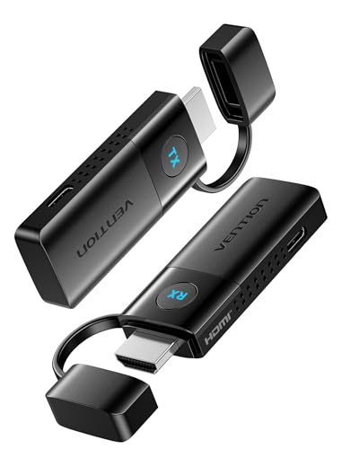 VENTION Mini Wireless HDMI Transmitter and Receiver 1080P@60Hz, Wireless HDMI 165FT/50M, 5G, Plug & Play for Streaming Video from Laptop/PC to Monitor/Projector/TV,Grey
