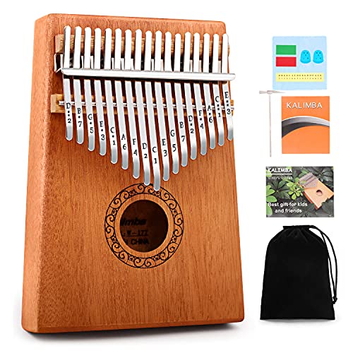 Kalimba Thumb Piano,YUNDIE Por... Beginners Professional(Brown) - down 11.92% (£2.64) to £19.50 from £22.14