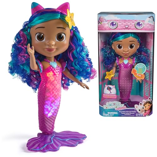 Gabby's Dollhouse The Movie, S...& Shine Mermaid Gabby Doll Toy - down 28.54% (£5.99) to £15.00 from £20.99