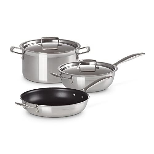 LE CREUSET 3-Ply Stainless Ste...d 24cm Deep Casserole with Lid - down 17.45% (£73.76) to £348.97 from £422.73