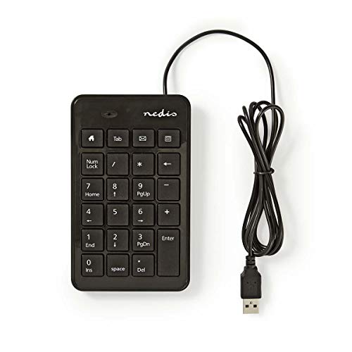 Nedis Numeric Keypad Wired with USB Plug, Black - down 14.07% (£1.24) to £7.57 from £8.81