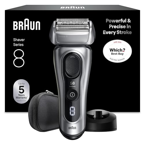 Braun Series 8 Electric Shaver...60 min Runtime, Charging Stand - down 46.01% (£153.37) to £179.99 from £333.36