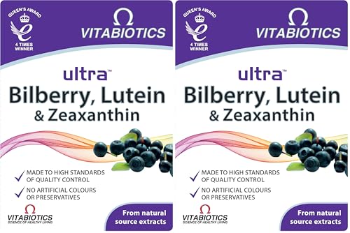 Vitabiotics Ultra Bilberry, Lu...nthin - 30 Tablets (Pack of 2) - down 27.88% (£4.06) to £10.50 from £14.56