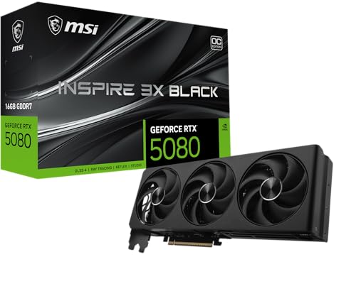 MSI GeForce RTX 5080 16G INSPI... - HDMI 2.1b, DisplayPort 2.1b - down 10.00% (£128.00) to £1,151.99 from £1,279.99