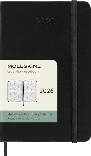 Moleskine Weekly Planner, Vert...ack Color, Pocket Size 9x14 cm - down 69.23% (£12.60) to £5.60 from £18.20
