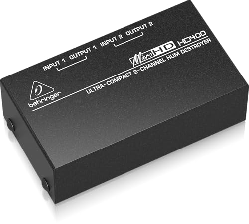 Behringer HD400 Ultra-Compact ...ign with RCA TRS Compatibility - down 42.62% (£10.40) to £14.00 from £24.40