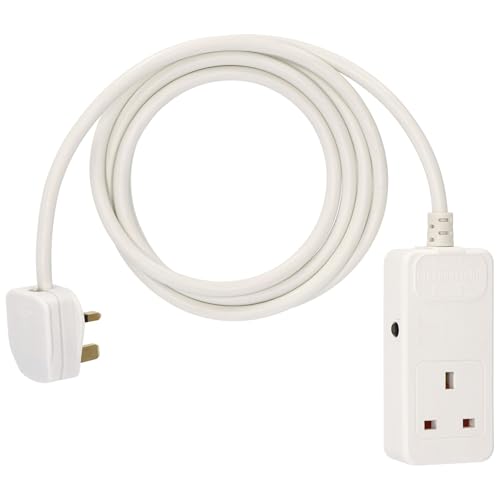 Brennenstuhl Extension Cable f...e button reset function) white - down 22.92% (£2.54) to £8.54 from £11.08