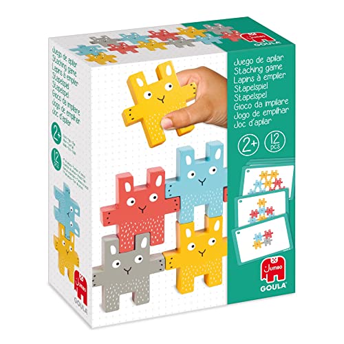 Jumbo Goula D55243 12 Wooden Rabbits Stacking Game - down 9.97% (£1.18) to £10.65 from £11.83
