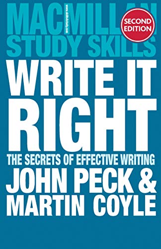 Write it Right: The Secrets of...g: 24 (Macmillan Study Skills) - down 58.72% (£11.38) to £8.00 from £19.38