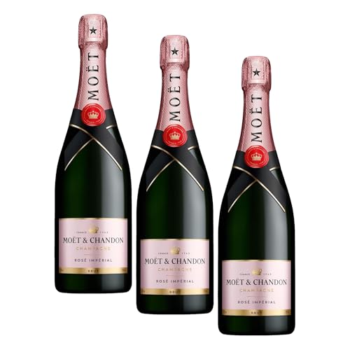 Moët & Chandon Rosé Impérial C...ne, Gift Box, 75cl (Pack of 3) - down 12.50% (£18.00) to £126.00 from £144.00