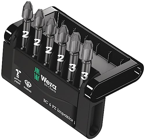 Wera Bit-Check 6 PZ Impaktor 1...driv Bit Set, 6pc, 05057692001 - down 45.71% (£8.42) to £10.00 from £18.42