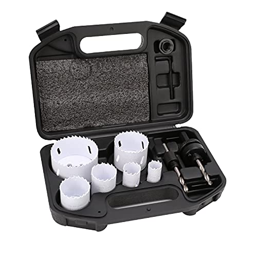 Amazon Basics 9 Piece Bi-Metal...with Carry Case 20 mm to 68 mm - down 60.06% (£16.21) to £10.78 from £26.99