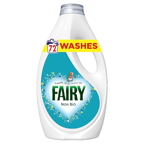 Fairy Non Bio Washing Liquid L..., Voted No1 for Sensitive Skin - down 10.51% (£1.13) to £9.62 from £10.75