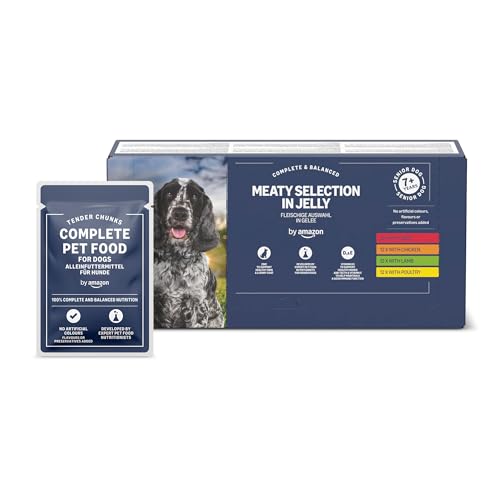 by Amazon Complete Wet Food fo...y, 4.8 kg (48 pouches of 100g) - down 24.88% (£3.59) to £10.84 from £14.43